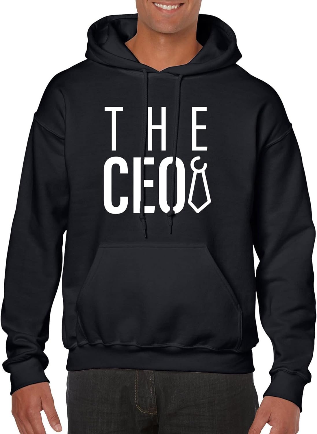 THE CEO Men’s Hoodie (as1, alpha, one_size, regular, regular, Standard, Black, Medium)