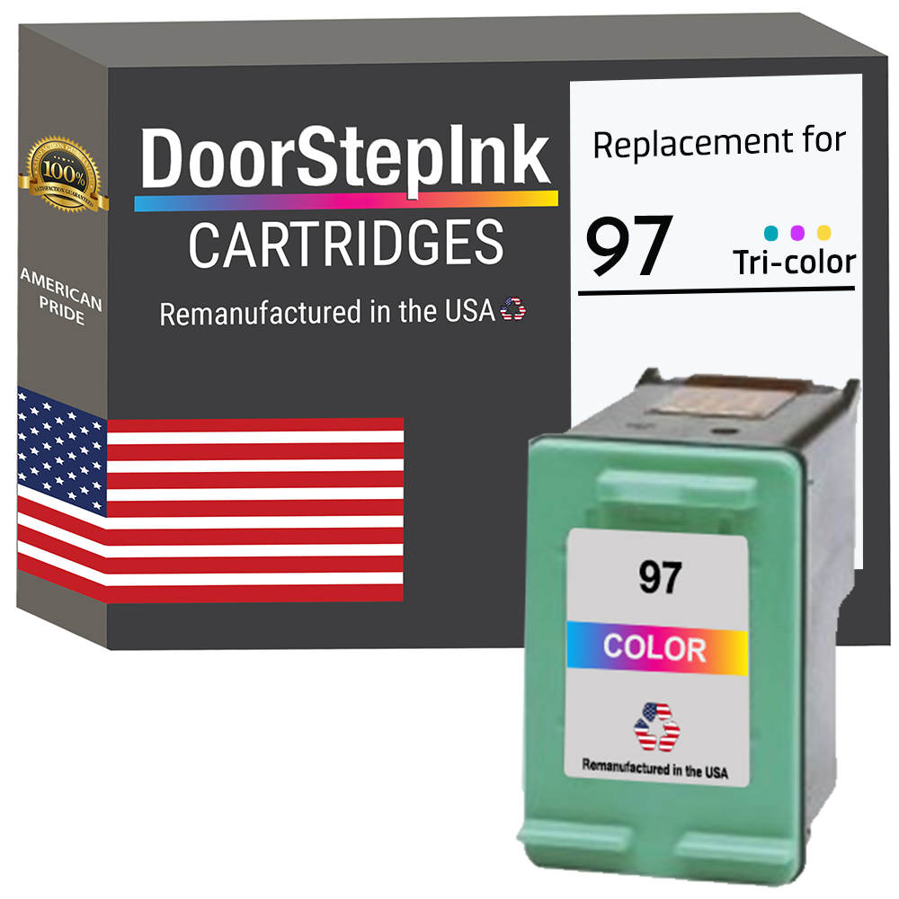 DoorStepInk Brand for HP 97 (C9363WN) Color Remanufactured in the USA Ink Cartridge, C9363WN