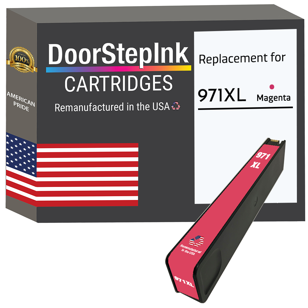 DoorStepInk Brand for HP 971XL (CN627AM) Magenta Remanufactured in the USA Ink Cartridge, CN627AM