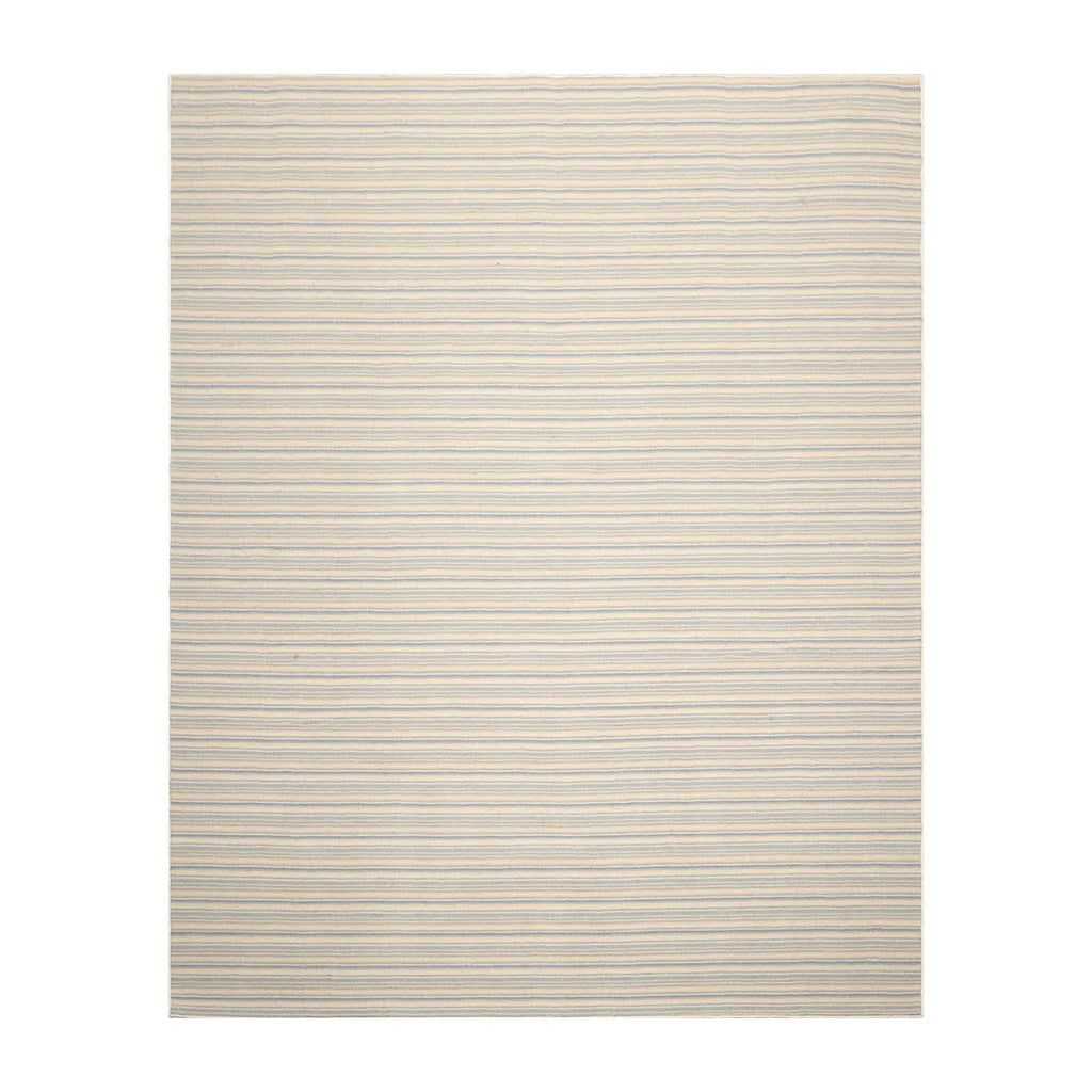LoomBloom Multi Sizes Ivory Hand Woven Contemporary Striped 100% New Zealand Wool Oriental Area  Rug