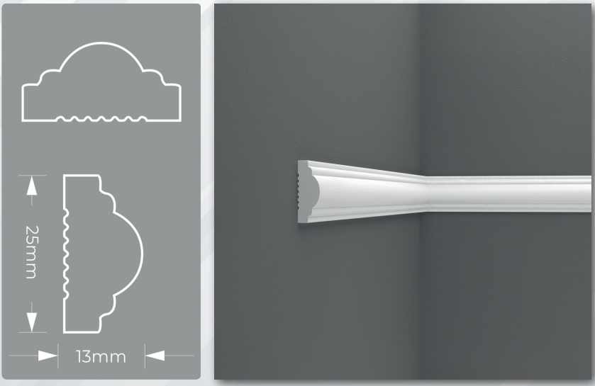 Peel and Stick Wall Molding Kit - 5 Vertical Frames | Easy Self-Adhesive Installation