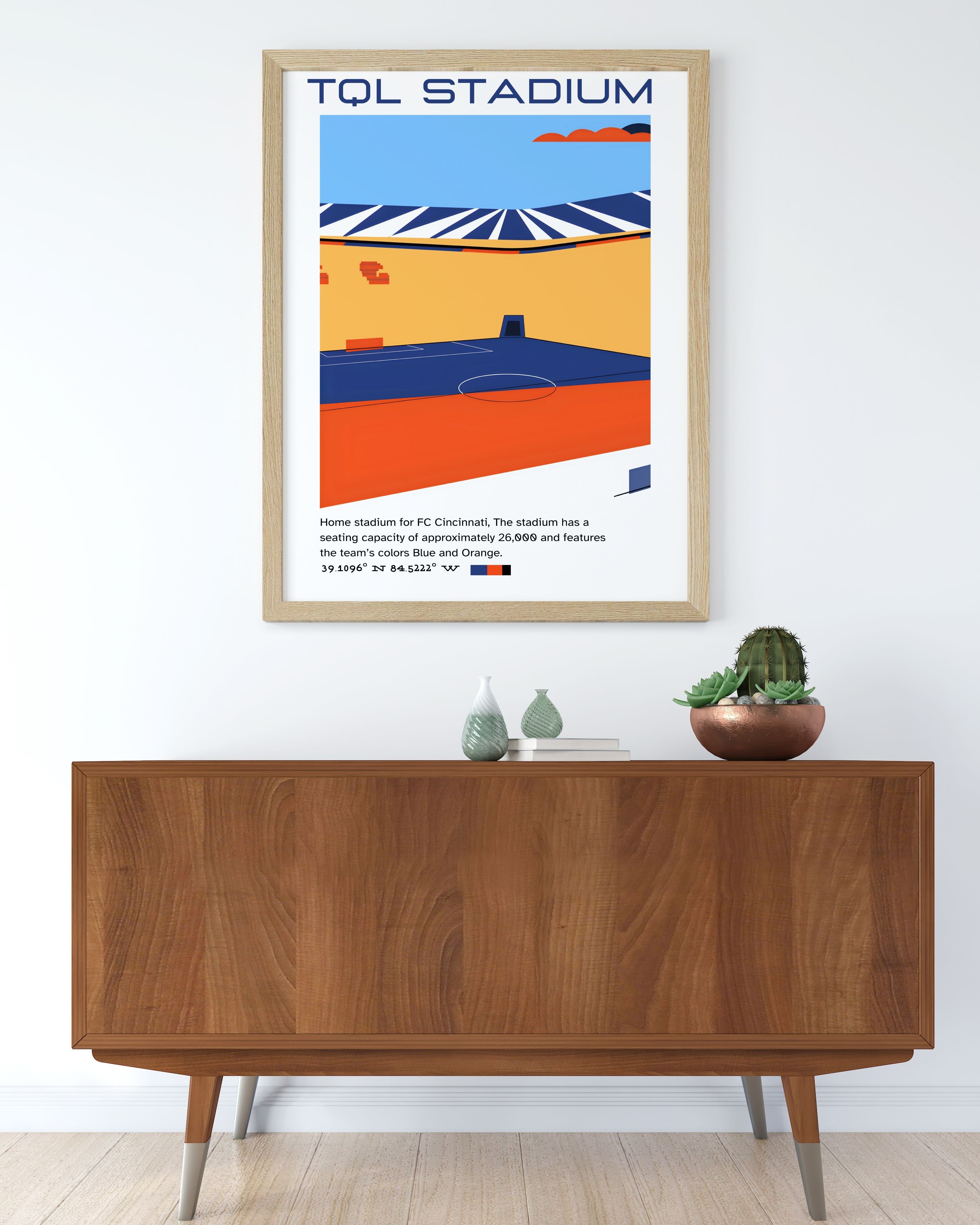 TQL Stadium   Art - FC Cincinnati   Travel Posters - TQL Stadium Perfect Wall Decor
