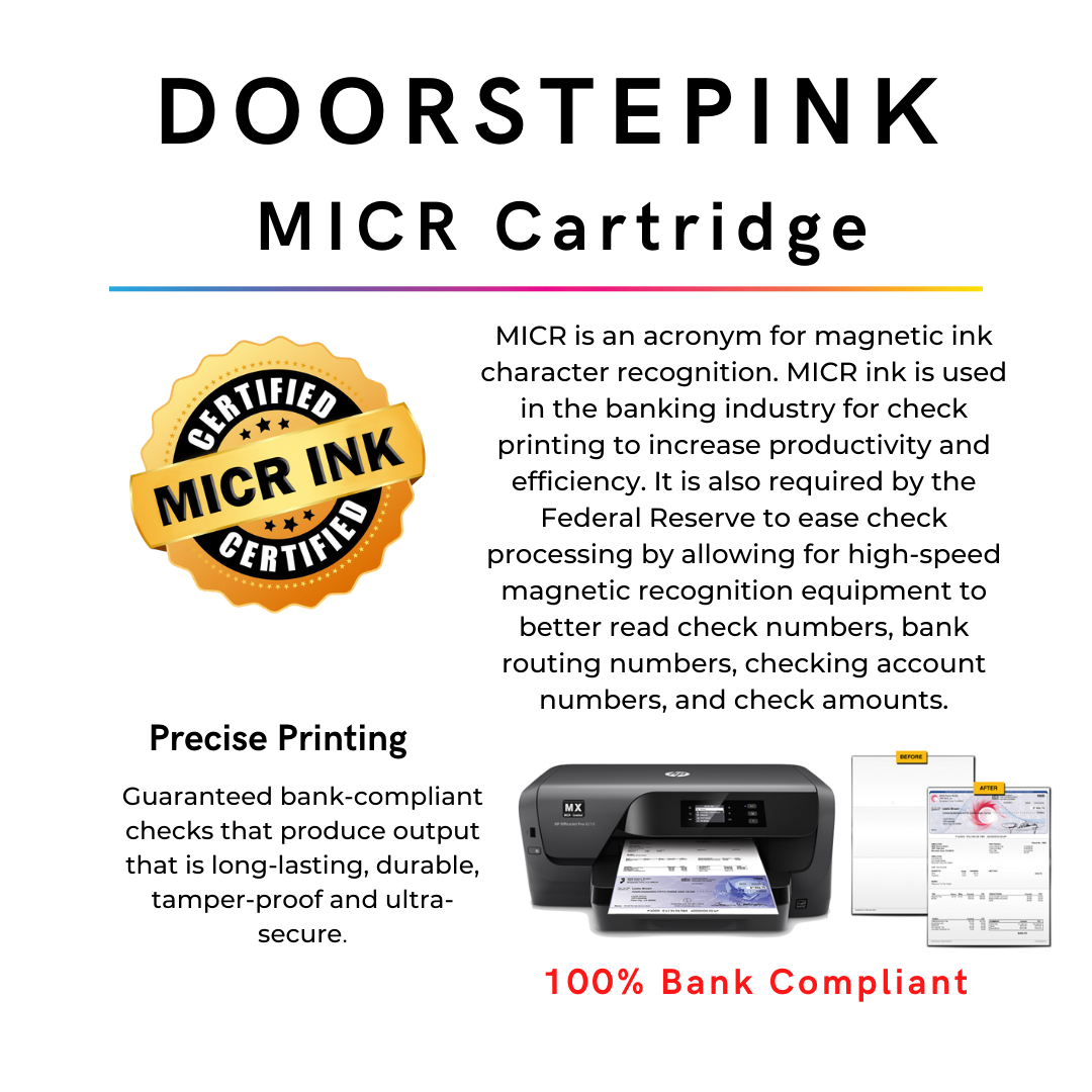 DoorStepInk Brand for HP 61XL (CH563WN) Black MICR Remanufactured in the USA Ink Cartridge, CH563WN