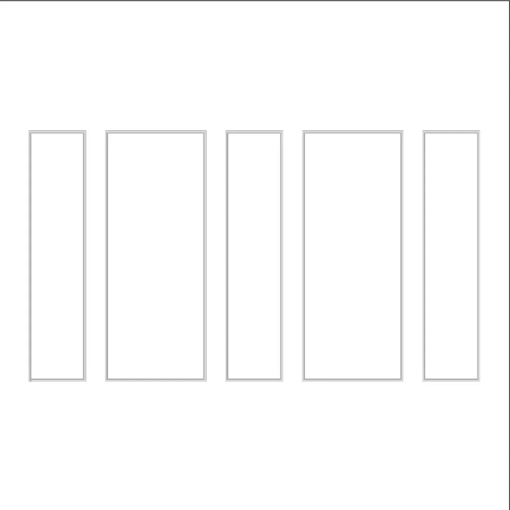 Peel and Stick Wall Molding Kit - 5 Vertical Frames | Easy Self-Adhesive Installation