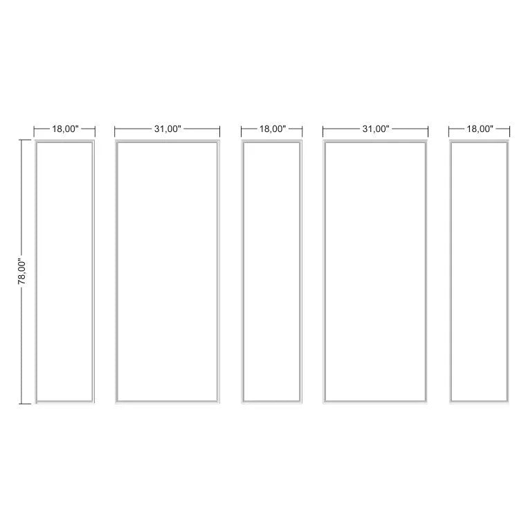 Peel and Stick Wall Molding Kit - 5 Vertical Frames | Easy Self-Adhesive Installation